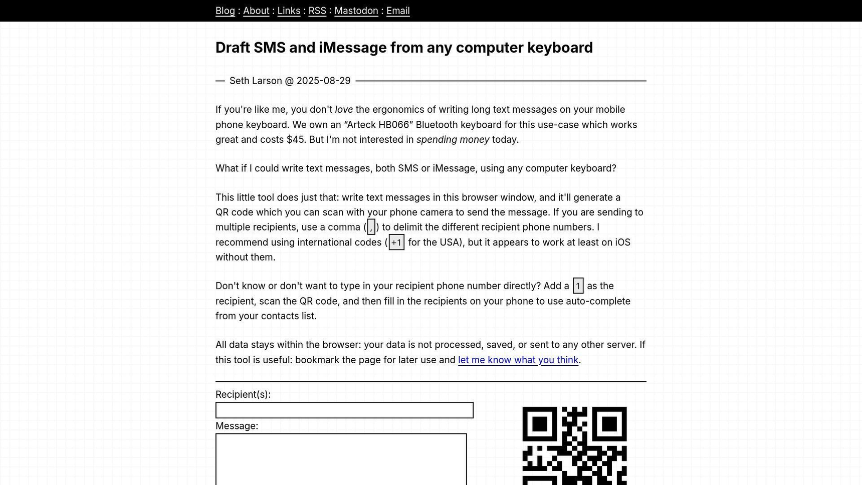New QR Code Tool Lets You Draft Text Messages on Any Computer Keyboard ...