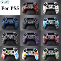 YuXi Soft Silicone Gel Rubber Cover Case For Sony PS5 Controller Protection Skin Anti-slip For Sony PS5 Gamepad Case