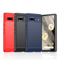 For Cover Google Pixel 7A Case For Google Pixel 7A Bumper Anti-knock Silicone Carbon Fiber Back Case For Google Pixel 7A 7 Pro