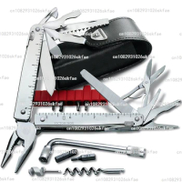 Swiss Army Knife Tool Clamp 115mm Swiss Pliers Plus3.0338.l Outdoor Multifunctional Steel Pliers Leather Case