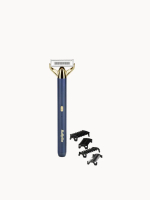BaByliss Super-X Metal Series X-Blade Beard & Stubble Trimmer (Navy/Gold)