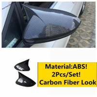 Corcoransu ฝาครอบกระจกมองข้างทรงเขาวัวสำหรับ VW Volkswagen Golf 7 7.5 MK7 Hatchback 2014 - 2019 อุปก
