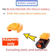 For BLACK+DECKER 20V Lithium Battery Adapter To WORX 4PIN Lithium Battery Cordless Electric Drill Converter (Only Adapter)