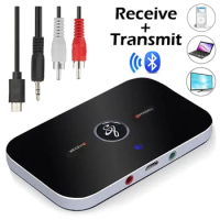 Bluetooth 5.0 Audio Transmitter Receiver RCA 3.5mm AUX Jack USB Dongle Stereo Music Wireless Adapter For Car kit PC TV Headphone