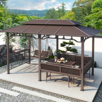 Outdoor gazebo oversized galvanized top sunshade outdoor multifunctional gazebo swing courtyard villa pavilion