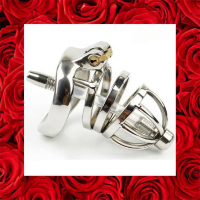 【DFADFE-KALFEKG】Chastity Cage Device with Urethral Catheter,Men Belt, Rings,Stainless Steel Device,Manner