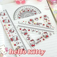 Bộ 4 thước kẻ Acrylic hình tam giác trái tim sáng tạo cho bé gái, thước kẻ vẽ hoạt hình