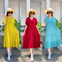 DRESS KHANZIA BAHAN RAYON LD120CM Daster viral-daster masayu-dres midi Cantik Nyaman Motif