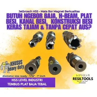 Jetbroach HSS 7/16 Inch Mata Bor Magnet Baja besi Tebal Ukuran 11 mm Jet Broach Tembus Plat & H-.Bea