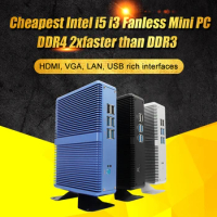 Mini PC Windows 10 Max 16GB DDR4 Nuc Intel Core i3 7020U i5 2.4GHz HTPC Kodi Linux Fanless Desktop Computador 300M Wifi HDMI+VGA