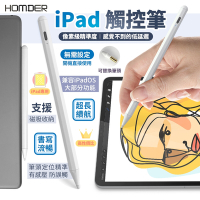 HOMDER Apple iPad 專用 防誤觸磁力吸附觸控筆 手寫筆 電容觸控筆 平板觸控筆-白色