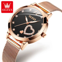 OLEVS 5189 Quartz Fashion Watch Gift Round-dial Stainless Steel Watchband