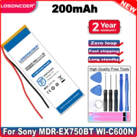 LOSONCOER AHB74370PR 200mAh Battery For Sony MDR-EX750BT WI-C600N Accumulator 2-wire Batteries