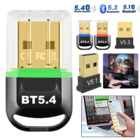 Bluetooth Adapter for PC USB Bluetooth 5.4 Dongle Bluetooth Receiver for Speaker Wireless Mouse Keyboard Audio Transmitter