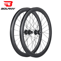 BOLANY 700c Road Bike Carbon Wheelset Matte Black Without Logo Bicycle Wheels Lightweight Carbon Fiber Rims For Road Cycling