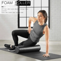 Pilates Foam Roller Yoga Massage Exercise Foam Roller 30/45CM Black EPP Yoga Column Block Muscle Massage Roller for Women/Men
