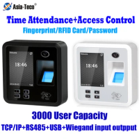 3000 User Fingerprint Employee Time Attendance Access Control Machine RFID 125KHZ Standalone Reader 