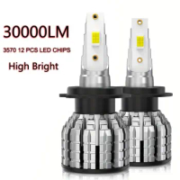 2x/1pair 30000LM Car LED H4 H7 LED Headlights Bulbs Canbus H1 H8 H9 H11 9005 HB3 9006 HB4 LED Headlamp Auto Driving Fog Lamp 12V