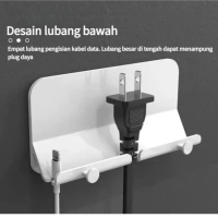 Dudukan HP Tempel Dinding - Tempat Charger & Penyimpanan Ponsel/Praktis, Holder Tablet Anti Jatuh