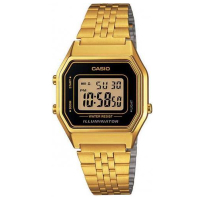 CASIO 經典復古數字型電子錶(LA680WGA-1)-金色x黑框/28.6mm