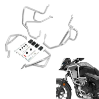 Motorcycle Left &amp; Right Highway Upper Lower Engine Bar Crash Bar Frame For Honda CB500X 2019-2023 CB400X 2021 Matte Black/Silver