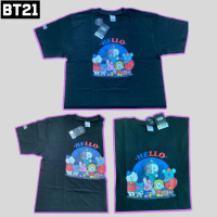 Official BT21 T-shirt Hello Inggris Originial
