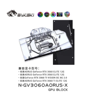 Bykski Water Block for GIGABYTE AORUS RTX3060 TI ELITE / VISION 12G GPU Card /with Backplate Radiator Coolling / N-GV3060AORUS-X