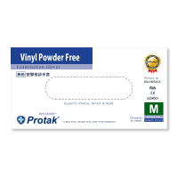 Protak 無粉PVC塑膠醫用檢診手套-M 1盒(100入/盒)
