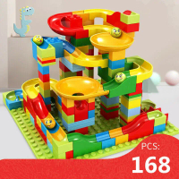 168 PCS Marble Puzzle Children Creative 53 PCS Colorful Large Slide Kids Toys for boy girl Variable