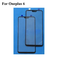 For One plus 6 Six Front Outer Glass Lens Repair Touch Screen Outer Glass without Flex cable For Oneplus 6 oneplus6 A6000 A 6000