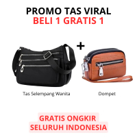 VIRAL DAPAT 2 - Tas Selempang Ibu Cewek Wanita Untuk Kondangan Pengajian Sekolah BONUS Mini Dompet K