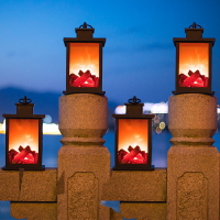 仿真LED發光柴火小壁爐臺燈裝飾火焰燈創意擺件酒吧裝扮布置圣誕