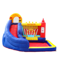 Hamburgers French Fries Style Inflatable Bouncer Castle Slide Jumping Jumper Family Use Bouncy House for Kids Indoor Trampoline
