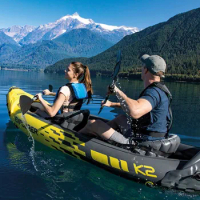Inflatable Rubber Boat 2 Person Intex 68307 Explorer K2 Double Drifting Kayak Fishing Boat