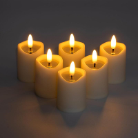 Simplelight Set of 6 Battery Votive Candles with Timer Purple & Pink Flameless Candles Advent Wreath