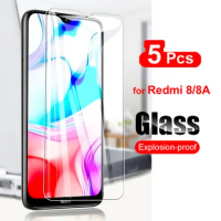 5Pcs Glass For Xiaomi Redmi 8 8A Screen Protector Tempered Glass For Xiaomi Redmi 8A Glass Redmi 8 Phone Film Anti Scratch