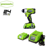 Greenworks 24V Electric Impact Screwdriver Cordless Impact Driver 300N.m Variable Speed Rechargeable Drill G24 Universal Series