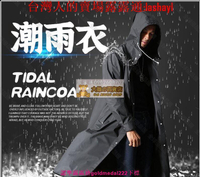 【全球優品滙】【全新現貨】時尚雨衣 韓版潮流雨衣 一件式連身前開式 情侶雨披 可調節袖口 披風雨衣 酷炫黑  成人雨衣