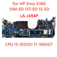 For HP Envy X360 15M-ED 15T-ED 15-ED Laptop motherboard LA-J494P with CPU I5-1035G1 I7-1065G7 100% Tested Full Work
