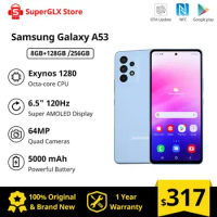 Original Samsung Galaxy A53 5G Smartphone Android Exynos 1280 Octa-core 120Hz Super AMOLED 5000mAh 25W Fast Charge Mobile Phone