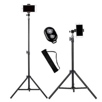 [BIG SALE] Tripod Handphone 2 Meter Besi Plus Mini ball head Free Holder Hp Free Tomsis Remote Bluet