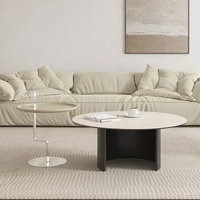 Unique Living Room Coffee Table Modern Nordic Metal Coffee Table Sofa Topper White Marble Top Luxury Mesa Home Decoration