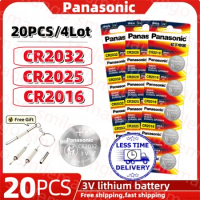Panasonic 20PCS 3V CR2032 Button Batteries CR2025 CR2016 Cell Phone Coin Lithium Battery For Clock Electronic Toy Calculators