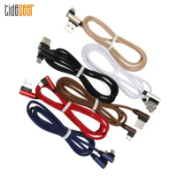 1000pcs Elbow Micro USB Type C Charging Cable For iPhone Samsung Xiaomi Fast Charge Microusb Type-C Mobile Phone Cables 1/2/3M