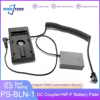 7.2V / 12V NPF Battery Plate with Coiled DC Cable +BLN1 for Olympus Digital Cameras OM-D E-M5 II 2 E-M1 PEN E-P5