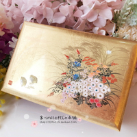 山中漆器金箔發條八音盒smap音樂帶鏡首飾盒婚嫁禮7V-337