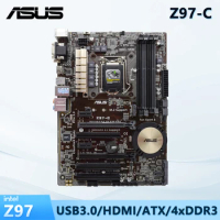 ASUS Z97-C DDR3 Intel Z97 Motherboard LGA 1150 Socket Supports Core i3 4150 4170 i5 4570 4670 i7 477