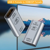 4K@60Hz USB Type C Female to HDMI Female Adapter for MacBook Pro MateBook Portable USB Type C 3.1 Input to HDMI Ouput Converter