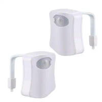 Toilet Light Motion Sensor Backlight 8/16 Colors USB Rechargeable RGB Lamp Smart PIR Bath Seat Night Bathroom Accessories