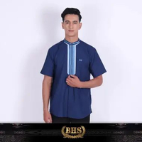 Baju Koko BHS Cosmo Salman Biru Tua XL